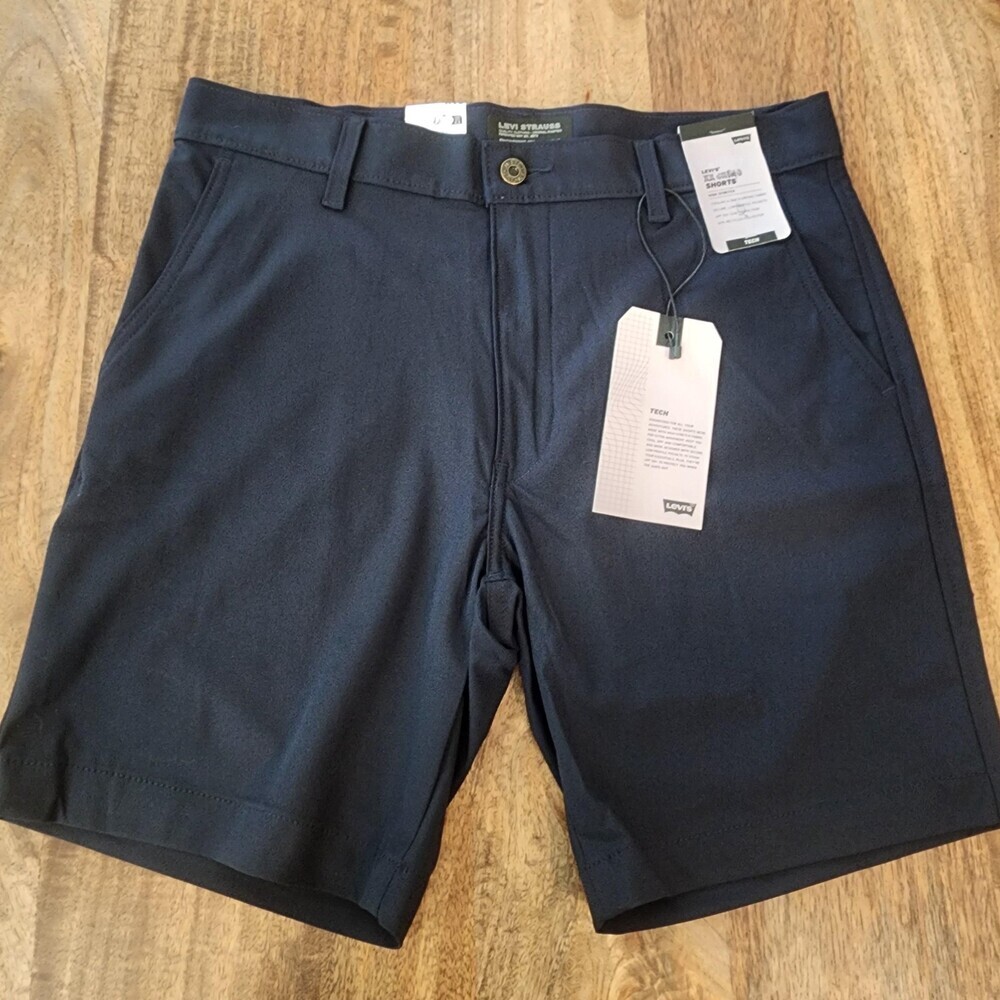 Levi's XX Chino Shorts Mens 33 Blue Tech High Stretch UPF 50 Quick Dry Golf